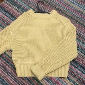Pacsun LA Hearts Cropped Yellow Sweater